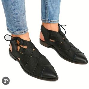 Free People Destino woven flats size 41